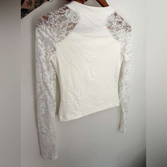 No Excuses Lace long Sleeve NWOT white - Picture 6 of 7